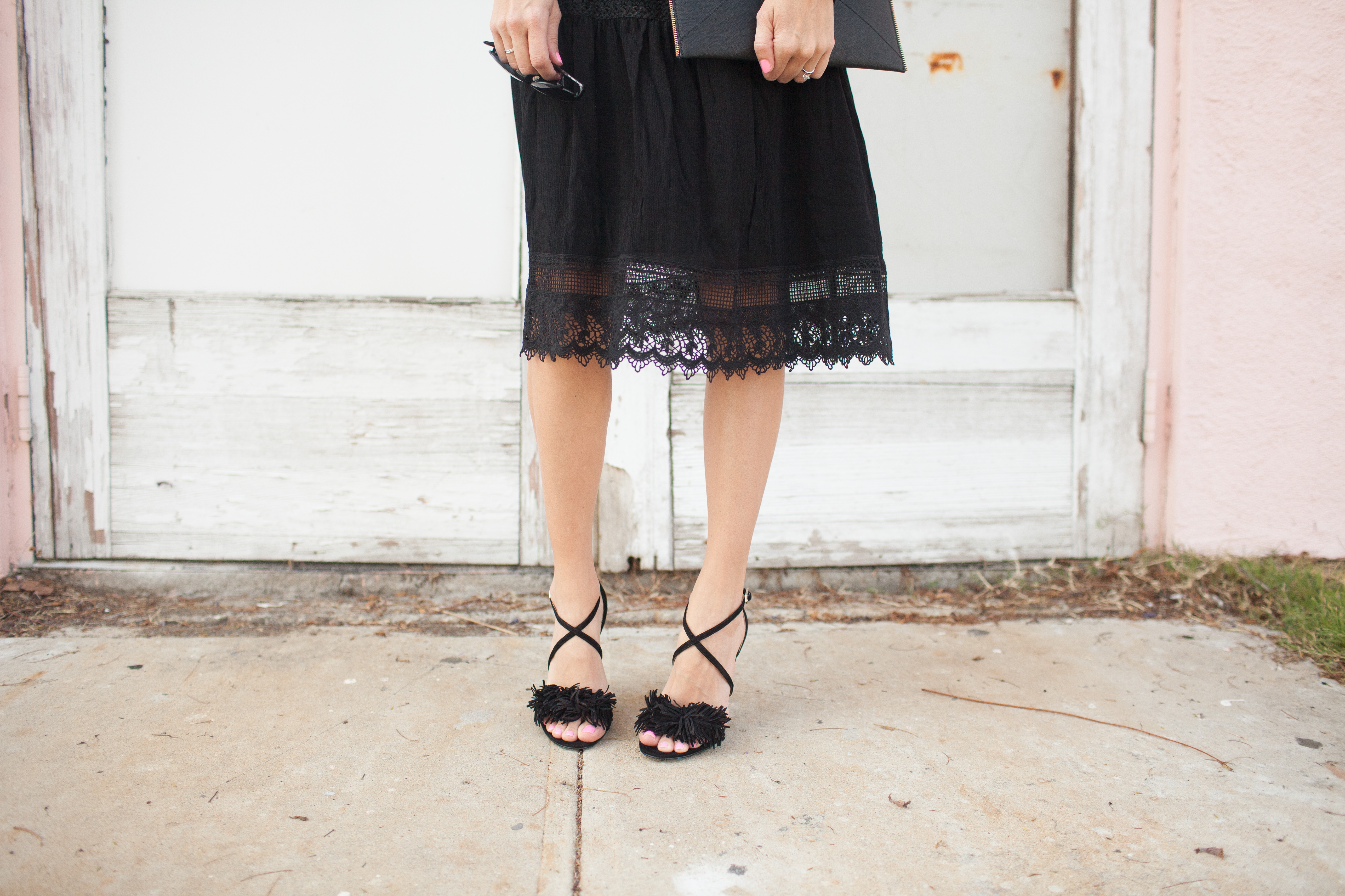 Kailee_Wright_Nordstrom_Black Dress_Fringe Heels-7