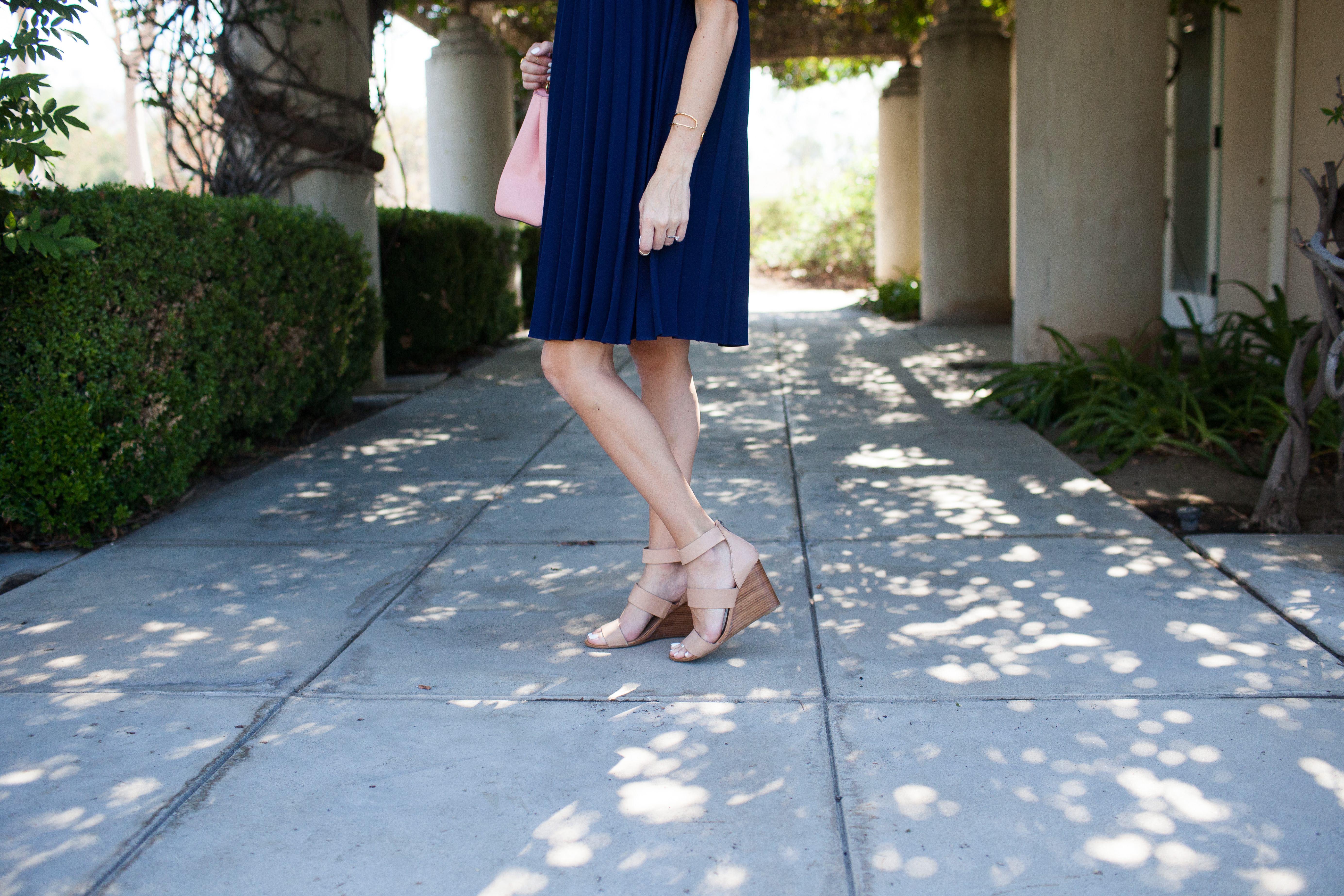 Kailee Wright_Navy Pleated Dress