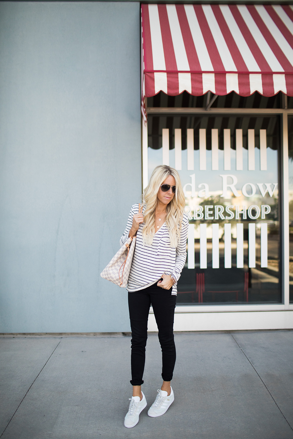 Kailee Wright_Nordstrom Anniversary Sale_Black and White Striped Top