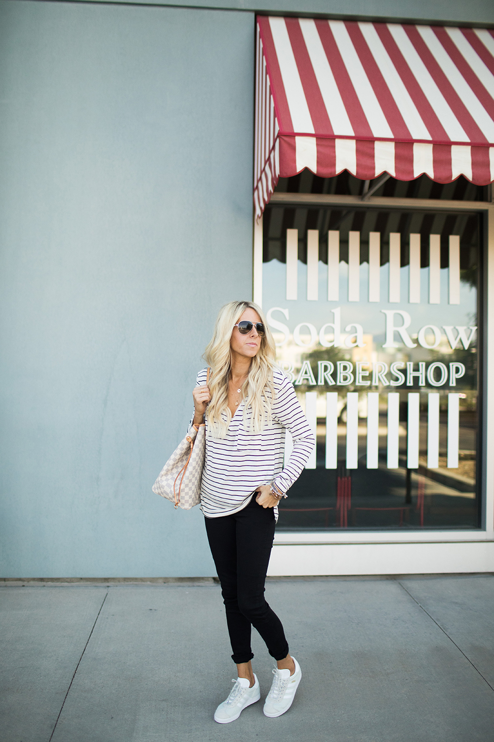 Kailee Wright_Nordstrom Anniversary Sale_Black and White Striped Top