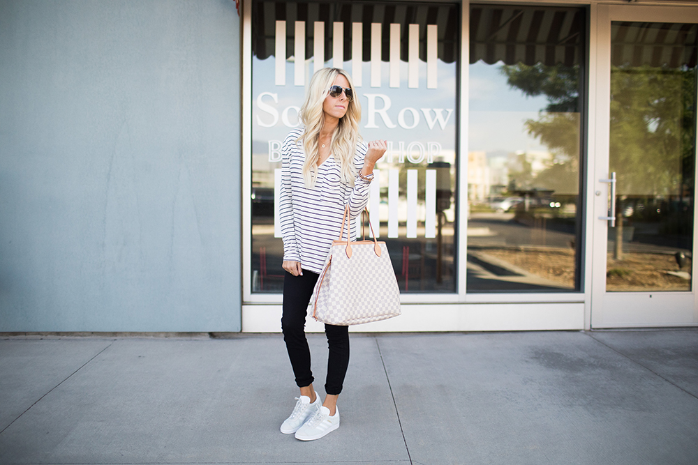 Kailee Wright_Nordstrom Anniversary Sale_Black and White Striped Top