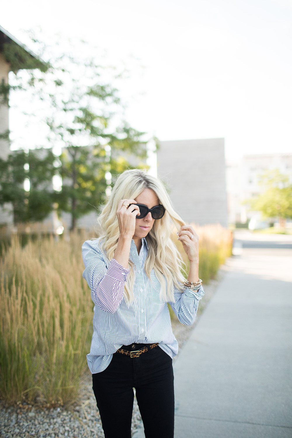 Kailee Wright_Nordstrom Anniversary Sale_Blue and White Striped Top