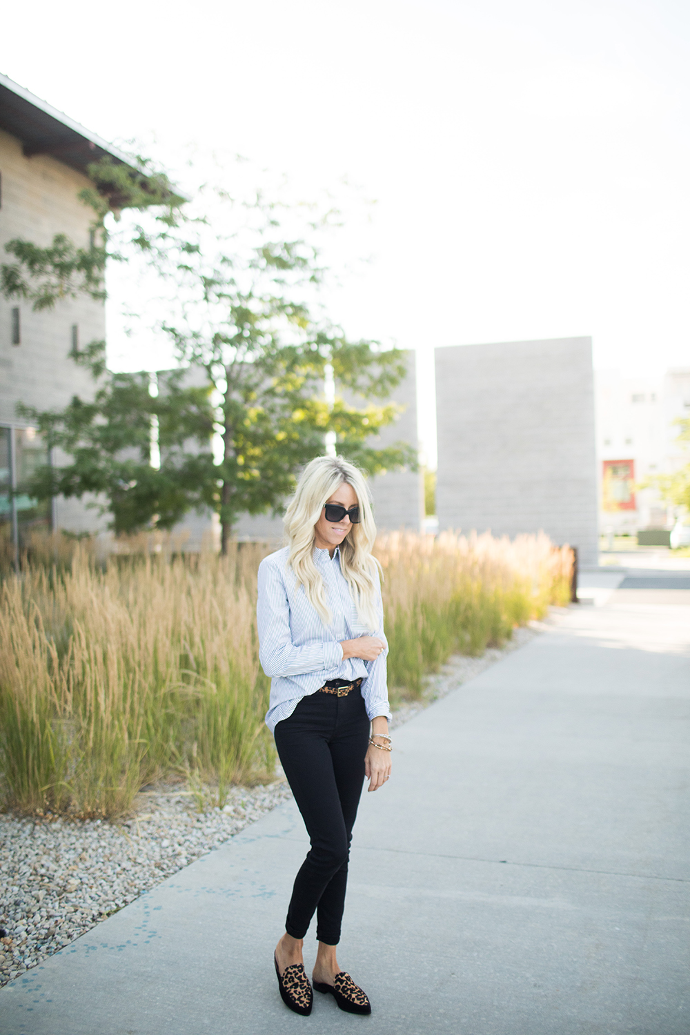 Kailee Wright_Nordstrom Anniversary Sale_Blue and White Striped Top