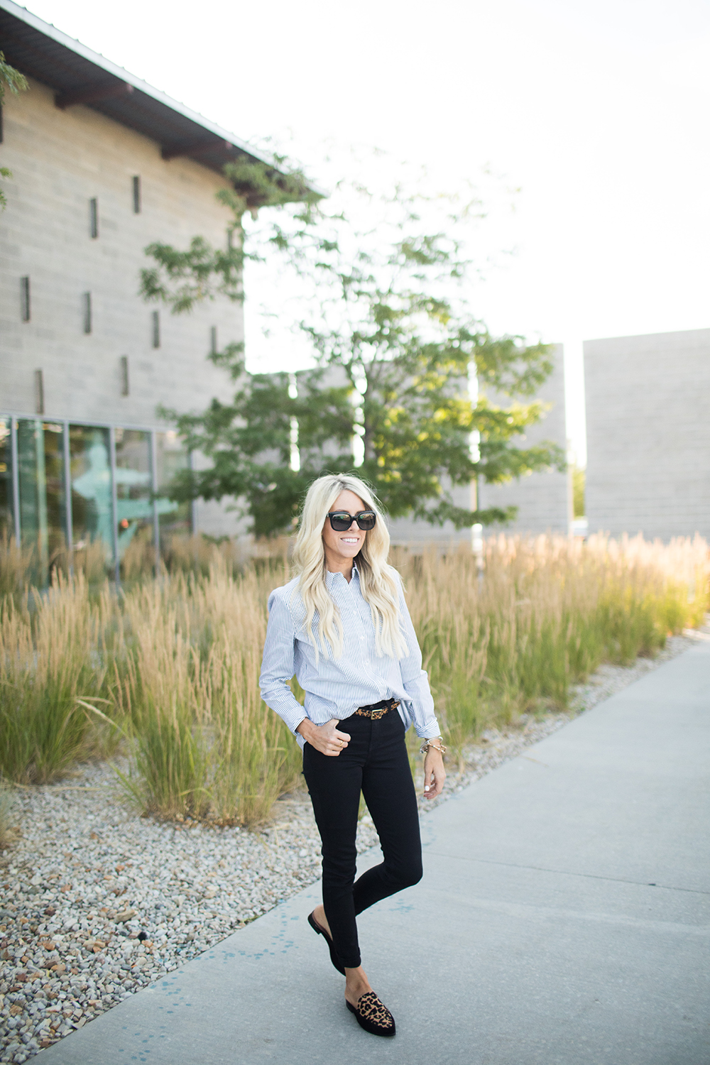 Kailee Wright_Nordstrom Anniversary Sale_Blue and White Striped Top