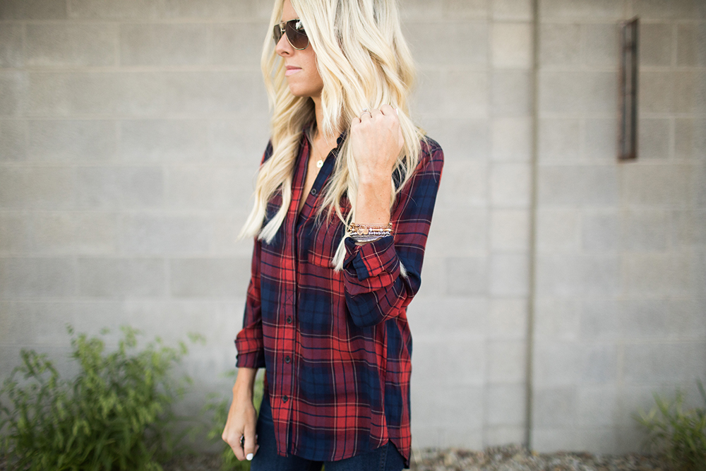 Kailee Wright_Nordstrom Anniversary Sale_Red Plaid Top