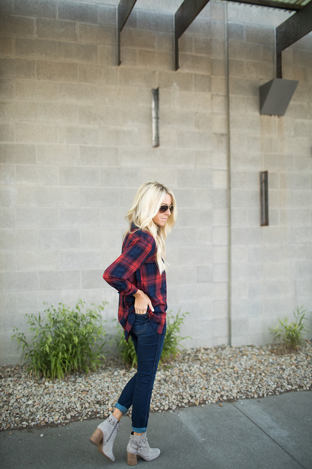 Kailee Wright_Nordstrom Anniversary Sale_Red Plaid Top