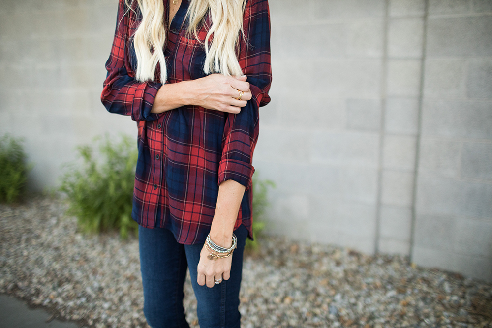 Kailee Wright_Nordstrom Anniversary Sale_Red Plaid Top